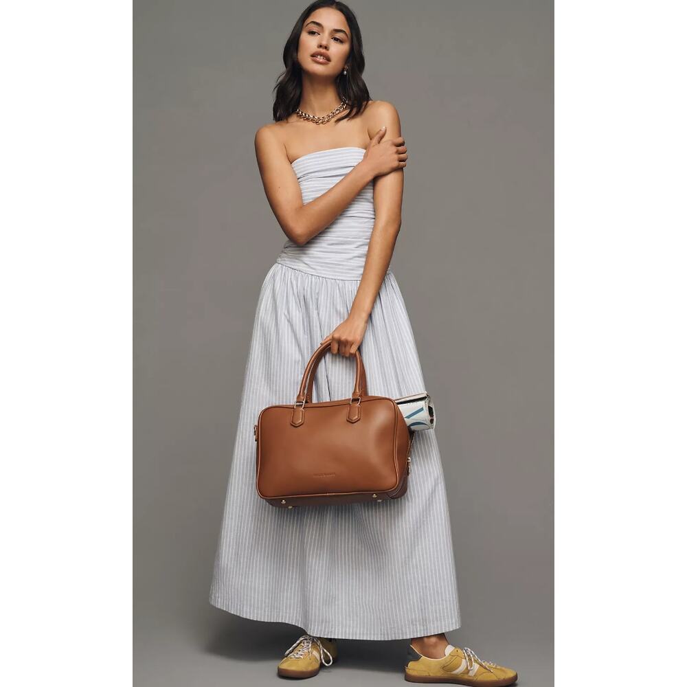 Joe's Jeans The Reina Strapless Linen Blend Midi Dress Size L